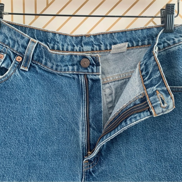 90s Vintage 550 Levi's relaxed fit slim tapered leg high waisted Jeans size 14 - Picture 7 of 13